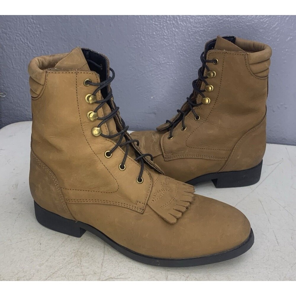 Dan Post Women's Boots Size 4 D Style 03152 Lace Up Kiltie Brown Suede Leather